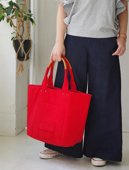 倉敷帆布のトートバッグ Phoenix Red 再入荷 Akka Em Studio
